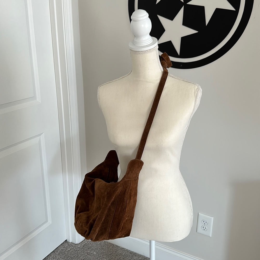 Suede hobo purse